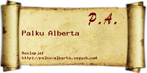 Palku Alberta névjegykártya